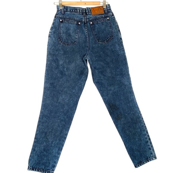 Vintage L.A. Blues Jeans High Rise 100% Cotton Black/Blue Wash Mom Relaxed Sz 10 - Picture 2 of 10